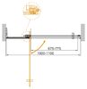 Душевая дверь CEZARES SLIDER-B-1-100/110-GRIGIO-GM стекло тонированное, регулировка 100-110 см