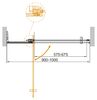 Душевая дверь CEZARES SLIDER-B-1-90/100-BR-BORO стекло тонированное, регулировка 90-100 см