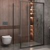 Душевой уголок CEZARES MOLVENO-AHF-31-120/90-C-GM-IV профиль вороненая сталь, стекло прозрачное 120x90 см