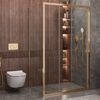 Душевой уголок CEZARES MOLVENO-AHF-31-100/90-C-BORO-IV профиль золото матовое, стекло прозрачное 100x90 см