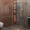 Душевой уголок CEZARES MOLVENO-RH-11-120/110-C-BORO-IV профиль золото матовое, стекло прозрачное 120x110 см