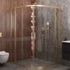 Душевой уголок CEZARES MOLVENO-RH-22-120/110-C-BORO-IV профиль золото матовое, стекло прозрачное 120x110 см