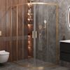 Душевой уголок CEZARES MOLVENO-RH-2-130/100-C-BORO-IV профиль золото матовое, стекло прозрачное 130x100 см