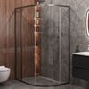 Душевой уголок CEZARES MOLVENO-RH-1-110/90-C-GM-IV профиль вороненая сталь, стекло прозрачное 110x90 см