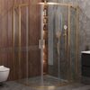 Душевой уголок CEZARES MOLVENO-R-22-90+30-C-BORO-IV профиль золото матовое, стекло прозрачное 120x120 см