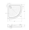 Душевой поддон Cezares Tray-A-R-550 80х80 в комплекте с сифоном