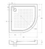 Душевой поддон Cezares Tray-A-R 95х95 в комплекте с сифоном