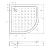 Душевой поддон Cezares Tray-A-R-550 100х100