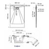 Душевой поддон WasserKRAFT 74T36 140 x 90  см