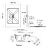 Душевой поддон WasserKRAFT 41T37 140 x 100  см