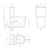 Унитаз-компакт безободковый со смывом TORNADO BelBagno FLAY-TOR BB2149CP-TOR/BB2149T/BB2111SC