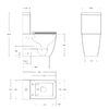 Унитаз-компакт безободковый со смывом TORNADO BelBagno LUCE-TOR BB2197CP-TOR/SC/BB2197T