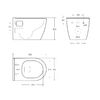 BelBagno LOTO Чаша унитаза подвесного c креплением и сиденьем дюропласт soft close BB070CHR/SC