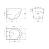 BelBagno UNO Чаша унитаза подвесного c креплением и сиденьем дюропласт soft close BB3105CHR/SC