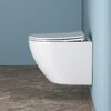 BelBagno UNO Чаша унитаза подвесного c креплением и сиденьем дюропласт soft close BB3105CHR/SC