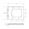LUCE-TOR Унитаз подвесной безободковый с сиденьем дюропласт soft close, BB076CH-TOR/SC