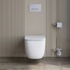 LUCE-TOR Унитаз подвесной безободковый с сиденьем дюропласт soft close, BB076CH-TOR/SC