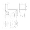BelBagno LOUNGE Унитаз-моноблок с сиденьем дюропласт soft close, P-trap BB8618CPR-MN/SC