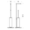 B4018.GM Colombo Mini Стойка напольная с держателем т/б, ерш H61,5cм D18cм, цвет: PVD графит матовый