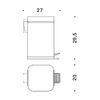 B9211.CR Colombo Black&White Ведро с крышкой, педаль, 5л, цвет: хром