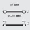 B3309.CR Colombo Hermitag Полотенцедержатель 36.5 см, цвет: хром