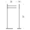 B9901.CR Colombo Square Стойка с аксессуарами 80.4см.,, напольная, цвет: хром