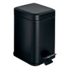 B9210.NM Colombo Black&White Ведро для мусора 3л, с крышкой и педалью, цвет: чёрный матовый