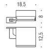 B1691.NM Colombo Look Держатель бумаги с крышкой, цвет: чёрный матовый
