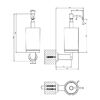 Gessi Emporio accessories Дозатор для жидкого мыла настенный, сатинированное стекло, цвет: Finox Brushed Nickel 38815#149