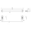Gessi Emporio accessories Полотенцедержатель, 45 см, цвет: Black XL 38900#299