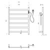 Полотенцесушитель электрический WONZON & WOGHAND ESSEN, Темный графит (WW-A405-GM)