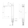 Смеситель для накладной раковины без донного клапана CEZARES STYLUS-LC-IN-W0, цвет Сатин