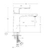 Смеситель для раковины без донного клапана CEZARES LUX-LS-01-W0, цвет Хром