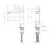 Смеситель для раковины с донным клапаном CEZARES SLIDER-LS-NOP, цвет Черный матовый