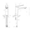 Смеситель для раковины CEZARES LINER-LS-GM-W0, цвет Оружейная сталь