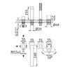 Смеситель на борт ванны CEZARES PORTA-BVDM4-NOP, цвет Черный матовый