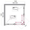 Душевой уголок BelBagno UNO-195-A-2-100-CH-CR