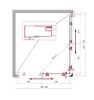 Душевой уголок BelBagno UNO-195-AH-2-100/80-CH-CR