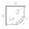 Душевой уголок BelBagno UNO-195-R-2-100-CH-CR