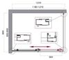 Душевой уголок BelBagno UNO-195-AH-1-120/90-P-Cr