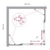 Душевой уголок BelBagno LUCE-A-22-80+30-C-Cr