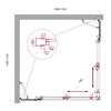 Душевой уголок BelBagno LUCE-A-22-90+20-P-Cr
