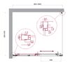 Душевой уголок BelBagno LUCE-AH-1-100/90-C-Cr