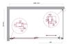 Душевой уголок BelBagno LUCE-AH-1-140/80-C-Cr