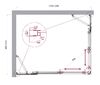 Душевой уголок BelBagno LUCE-AH-22-125/100-C-Cr