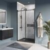 Душевая дверь BelBagno MARINO-BF-1-120-C-NERO, стекло прозрачное, регулировка 118,5-120,5 см