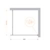 Душевая перегородка BelBagno KRAFT-L-1-100-C-NERO