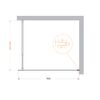 Душевая перегородка BelBagno KRAFT-L-1-110-C-Cr