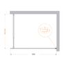 Душевая перегородка BelBagno KRAFT-L-1-120-C-NERO