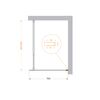 Душевая перегородка BelBagno KRAFT-L-1-70-C-NERO